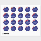 Ik heb gestemd voor 2024 verkiezingen ronde sticker (Vel)