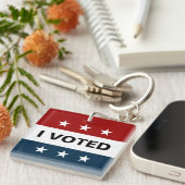 Ik heb gestemd voor 2024 verkiezingen sleutelhanger (Voorkant Rechts)