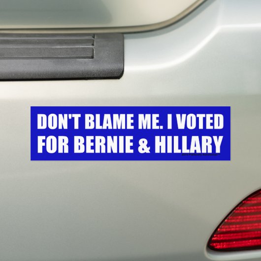 Ik heb gestemd voor Bernie & Hillary Bumpersticker (Op auto)