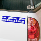 Ik heb gestemd voor Bernie & Hillary Bumpersticker (Op Truck)