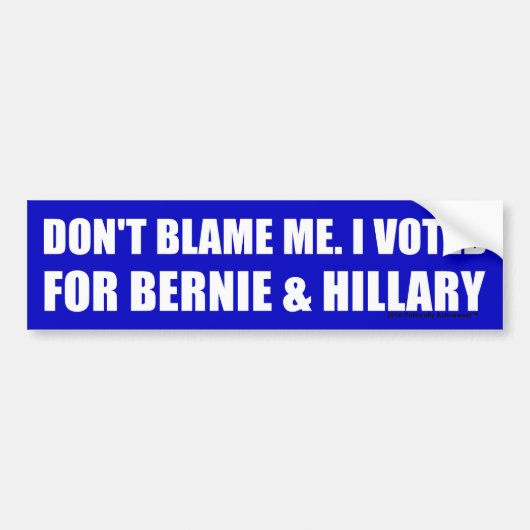 Ik heb gestemd voor Bernie & Hillary Bumpersticker (Voorkant)