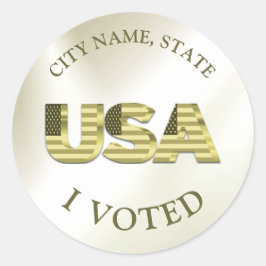 Ik heb gestemd voor de Amerikaanse verkiezingen Go Ronde Sticker