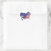Ik heb gestemd voor de Amerikaanse vlag Red White  Ronde Sticker (Tas)