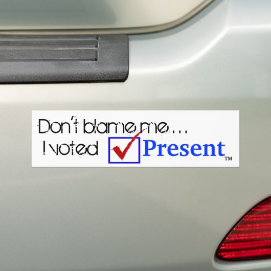 Ik heb gestemd voor de Bumpersticker van Cadeau (Op auto)