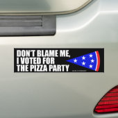 Ik heb gestemd voor de bumpersticker van de Pizza  (Op auto)