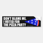 Ik heb gestemd voor de bumpersticker van de Pizza  (Voorkant)