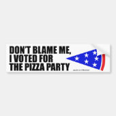 Ik heb gestemd voor de bumpersticker van de Pizza (Voorkant)