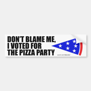 Ik heb gestemd voor de bumpersticker van de Pizza