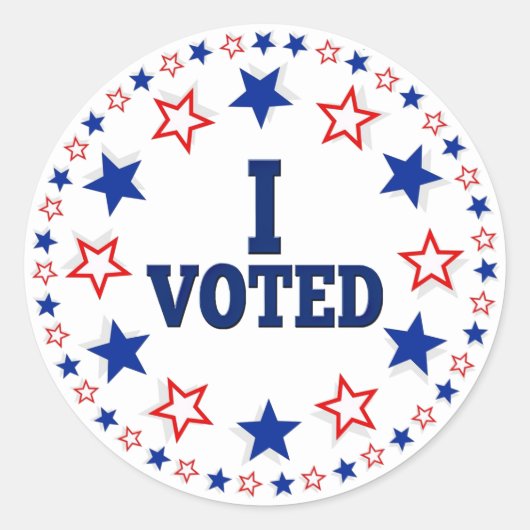 Ik heb gestemd voor de verkiezing van de Amerikaan Ronde Sticker (Voorkant)