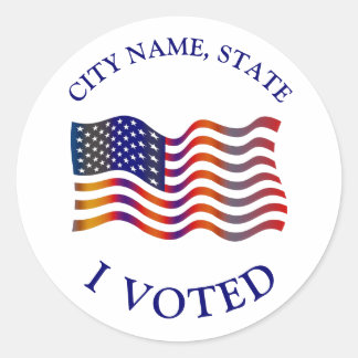 Ik heb gestemd voor de verkiezing van de Amerikaan Ronde Sticker