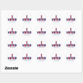 Ik heb gestemd voor Red White Blue Ronde Sticker (Vel)