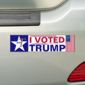 Ik heb gestemd voor TRUMP Bumpersticker (Op auto)