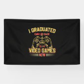 Ik heb gestudeerd en kan terug naar mijn videogame spandoek (Horizontaal)