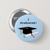 Ik heb gestudeerd. Knoop Ronde Button 5,7 Cm (Voorkant /achterkant)