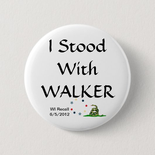Ik heb getand met Gov Scott Walker Ronde Button 5,7 Cm (Voorkant)