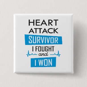 Ik heb gevochten en ik won Square S Vierkante Button 5,1 Cm