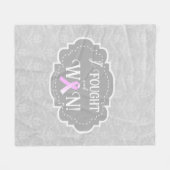 Ik heb gevreesd en gewonnen | Borstkanker Overlevi Fleece Deken (Voorkant (Horizontaal))