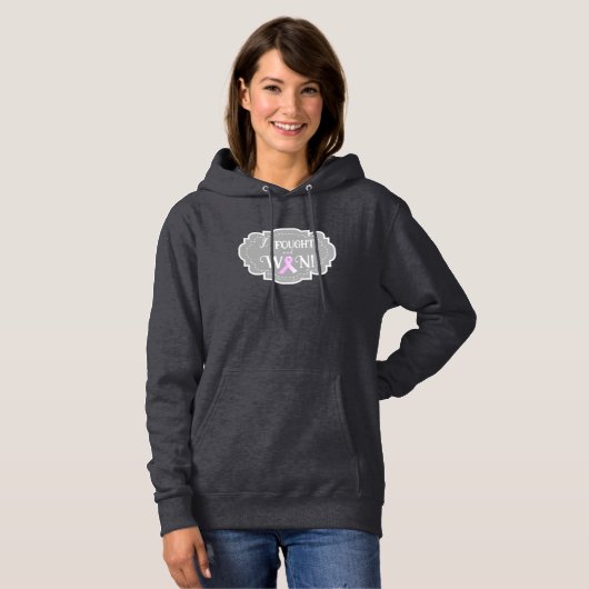 Ik heb gevreesd en gewonnen | Borstkanker Overlevi Hoodie (Voorkant volledig)