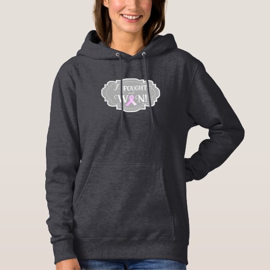 Ik heb gevreesd en gewonnen | Borstkanker Overlevi Hoodie (Voorkant)