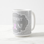 Ik heb gevreesd en gewonnen | Borstkanker Overlevi Koffiemok (Voorkant rechts)