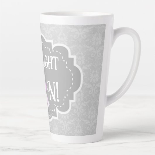 Ik heb gevreesd en gewonnen | Borstkanker Overlevi Latte Mok (Rechts)