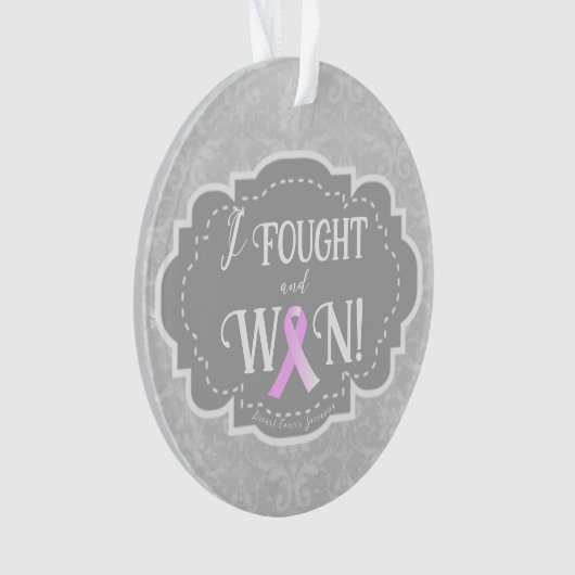 Ik heb gevreesd en gewonnen | Borstkanker Overlevi Ornament (voorkant)