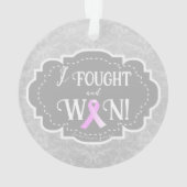 Ik heb gevreesd en gewonnen | Borstkanker Overlevi Ornament (achterkant)