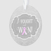 Ik heb gevreesd en gewonnen | Borstkanker Overlevi Ornament (voorkant)
