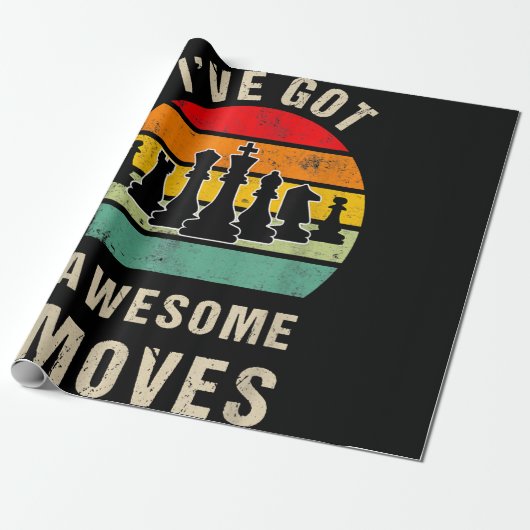 Ik heb Geweldige Moves Chess Player Cadeaupapier (Uitgerold)