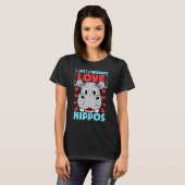 Ik heb gewoon Freaking Love Hippos grappige hippo T-shirt (Voorkant volledig)