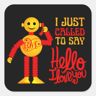 IK HEB GEWOON GESPROKEN HALLO IK VAN JE valentijne Vierkante Sticker