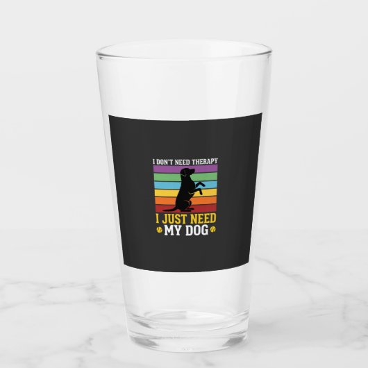 Ik heb gewoon mijn hond therapie nodig glas (Voorkant)
