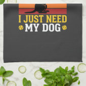 Ik Heb Gewoon Mijn Hond Therapie Nodig Theedoek (Gevouwen)