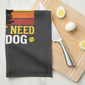 Ik Heb Gewoon Mijn Hond Therapie Nodig Theedoek (Quarter Fold)