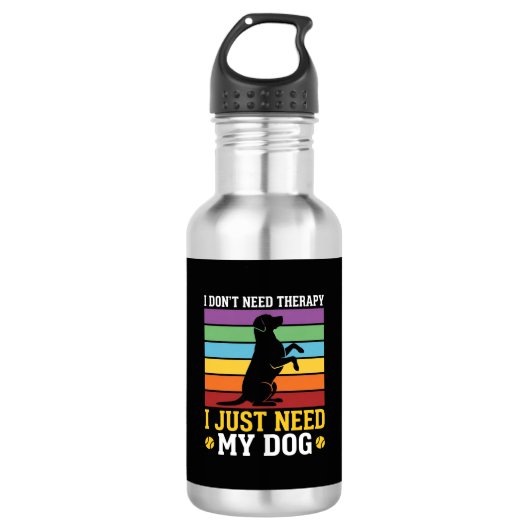 Ik Heb Gewoon Mijn Hond Therapie Nodig Waterfles (Voorkant)