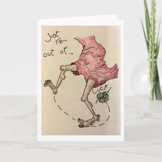 Ik heb gewoon pech gehad! bedankkaart (Voorkant)