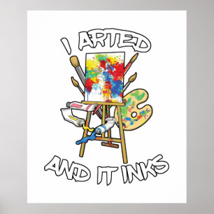 Ik heb geworteld en het inkt poster