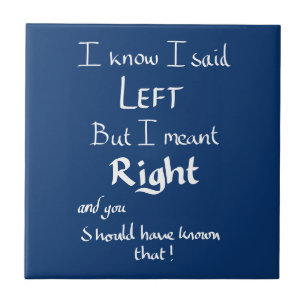 Ik heb gezegd dat het citaat blauw van de linkergr tegeltje