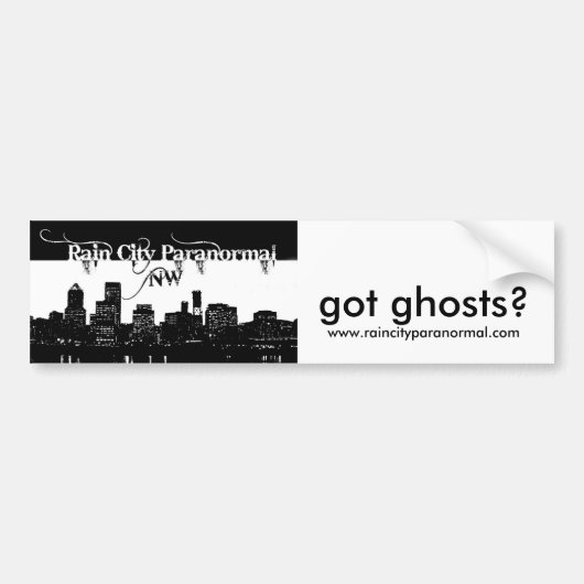 Ik heb Ghosts Cityscape Bumpersticker. Bumpersticker (Voorkant)