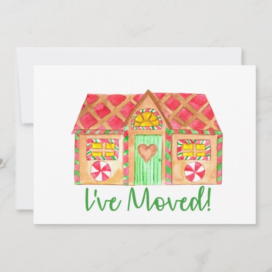 Ik heb Gingerbrood House verplaatst Kaart (Voorkant)