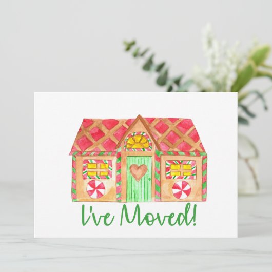 Ik heb Gingerbrood House verplaatst Kaart (Staand voorkant)