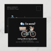 Ik heb Girly Bike Change of Address Moving Aankondigingskaart (Voorkant / Achterkant)