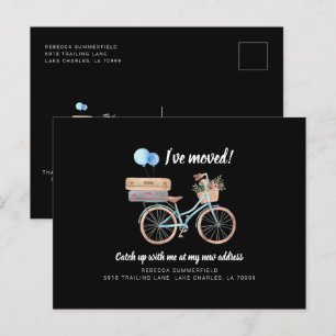 Ik heb Girly Bike Change of Address Moving Aankondigingskaart