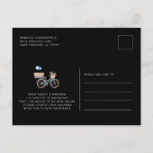 Ik heb Girly Bike Change of Address Moving Aankondigingskaart (Achterkant)