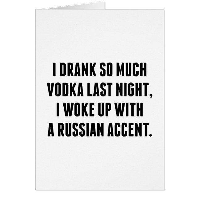 Ik heb gisteravond zo veel wodka Drink (Voorkant)