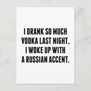 Ik heb gisteravond zo veel wodka Drink Briefkaart