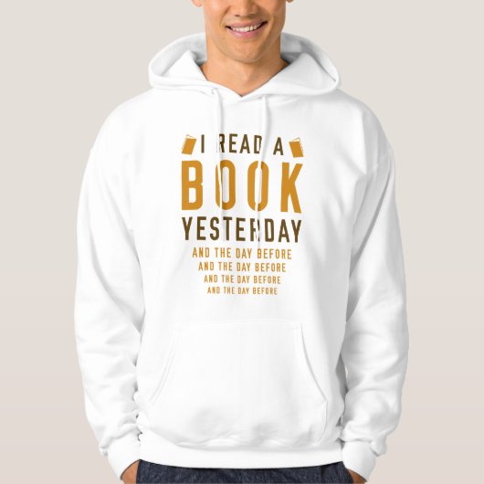 Ik heb gisteren een boek gelezen hoodie (Voorkant)