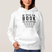 Ik heb gisteren een boek gelezen hoodie (Voorkant)