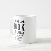 Ik heb gisteren een boek gelezen koffiemok (Voorkant links)