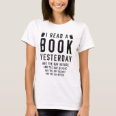 Ik heb gisteren een boek gelezen t-shirt (Voorkant)